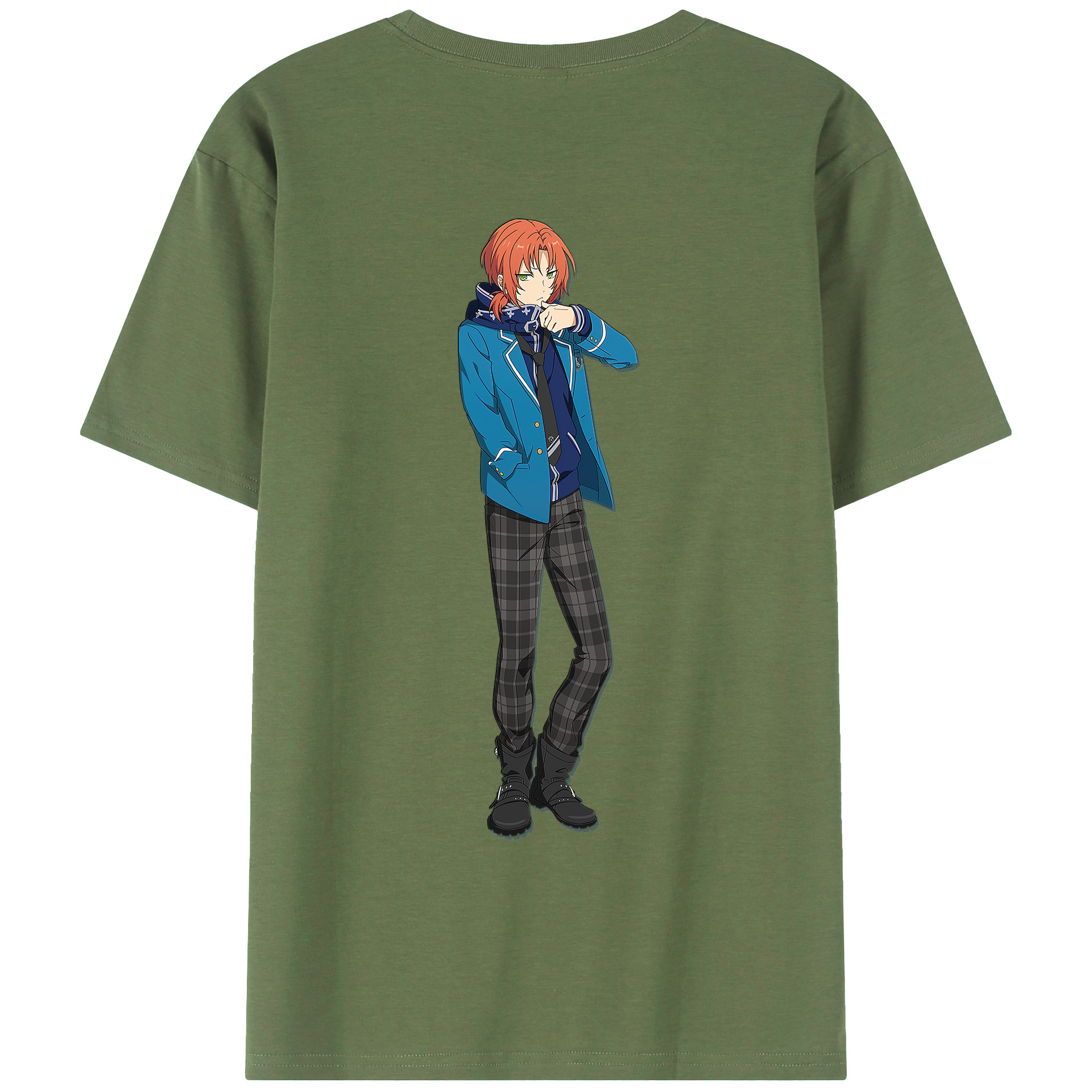 （画像用） あんさんぶるスターズ! Ensemble Stars 綿100％ メンズ半袖Tシャツ（バックプリント） 通気性